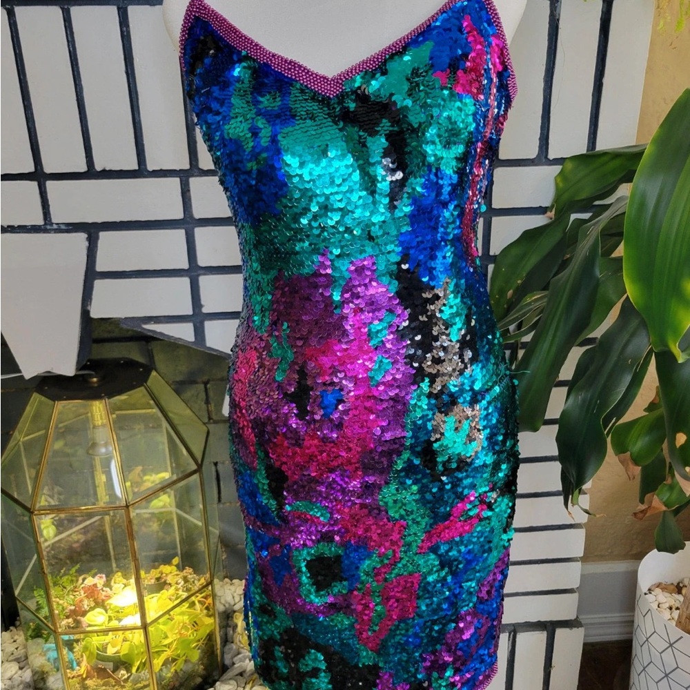 Multicolor Sequin Dress